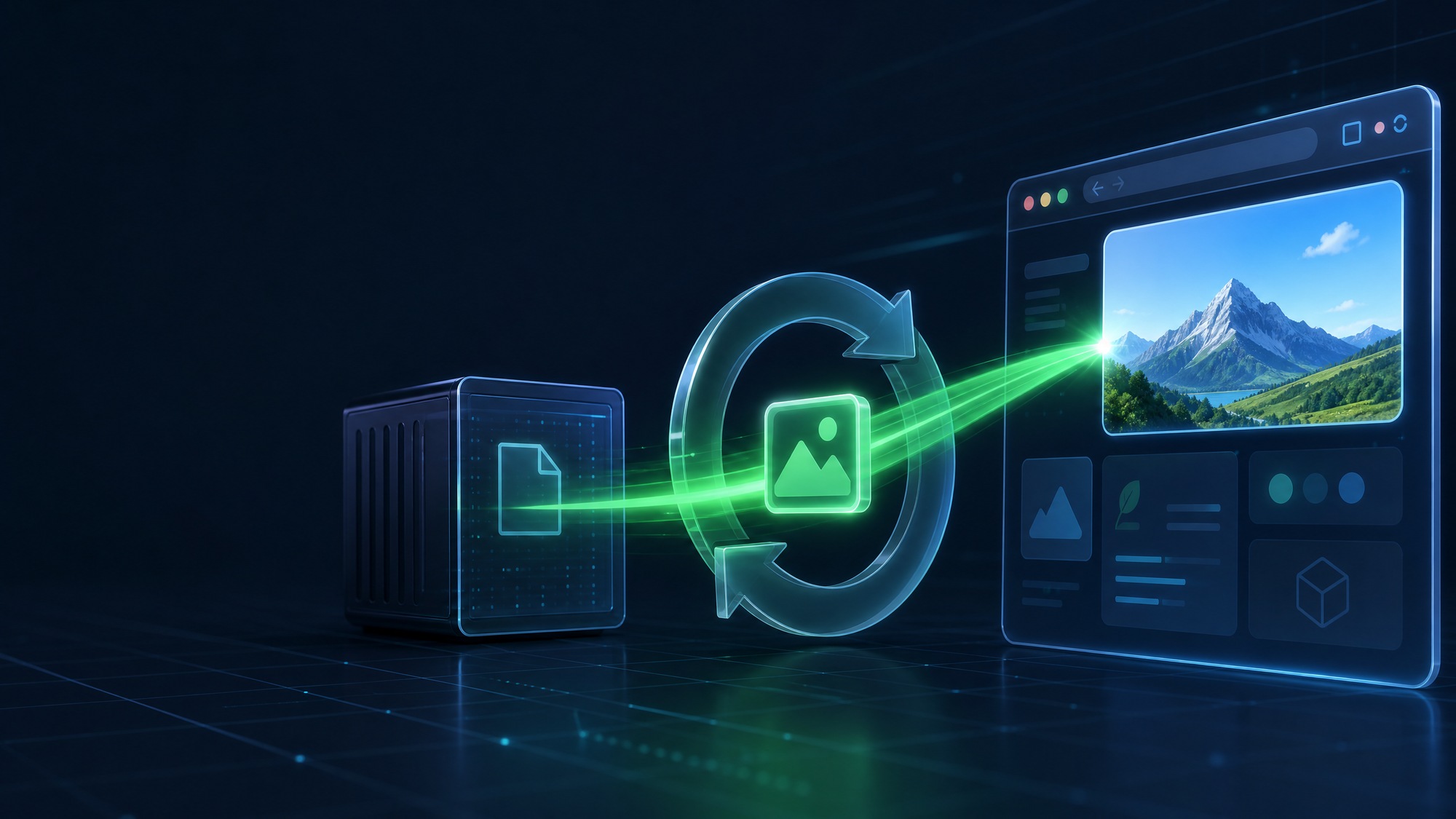 Sơ đồ luồng Nginx phân phối static file và cache trình duyệt cho website
