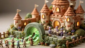 Minh họa 3D Claymation về Cấu hình Nginx cho Laravel production và lỗi public index.php