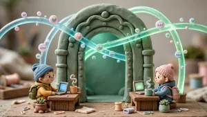 Minh họa 3D Claymation về WebSocket qua Nginx cho Socket.IO ứng dụng realtime