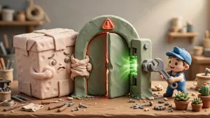 Minh họa 3D Claymation về Upload file lớn qua Nginx: lỗi 413 Request Entity Too Large